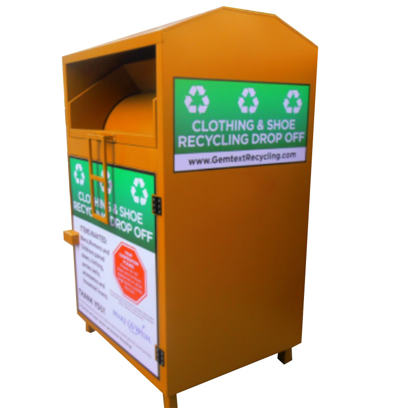 Features and benefits of clothing recycle bins